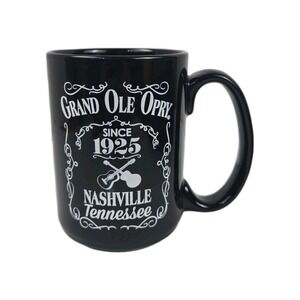 Liquid Logic Grand Ole Opry Black Ceramic Mug 12 Oz